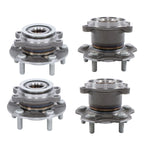 Set of 4 Wheel Hub Bearings for Nissan Rogue (2008–2013) RH LH AWD 2.5L L4