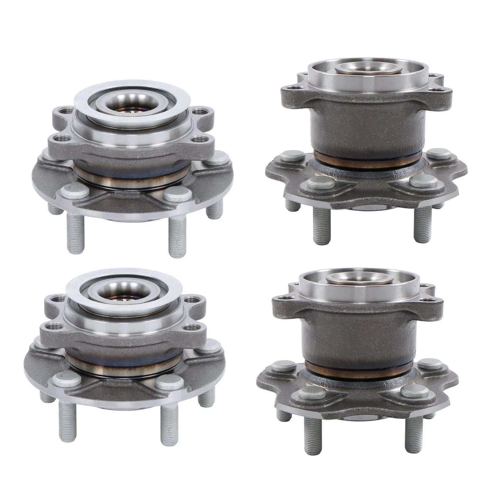 Set of 4 Wheel Hub Bearings for Nissan Rogue (2008–2013) RH LH AWD 2.5L L4