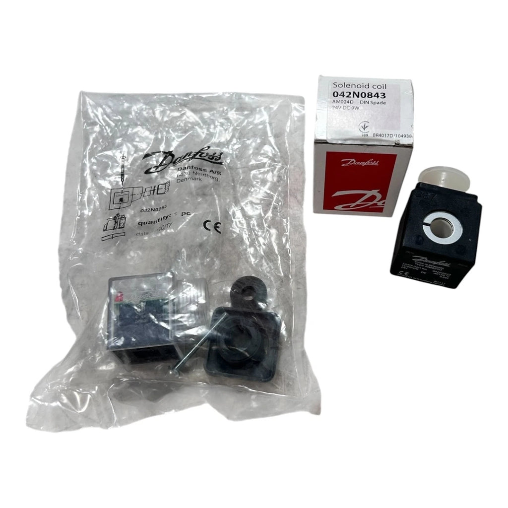 Solenoid Coil 24V 9W with Cable Socket Plug for Danfoss 042N0843