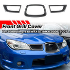 Set of 2 Carbon Look Front Bumper Grilles for Subaru Impreza WRX STI (2006–2007)