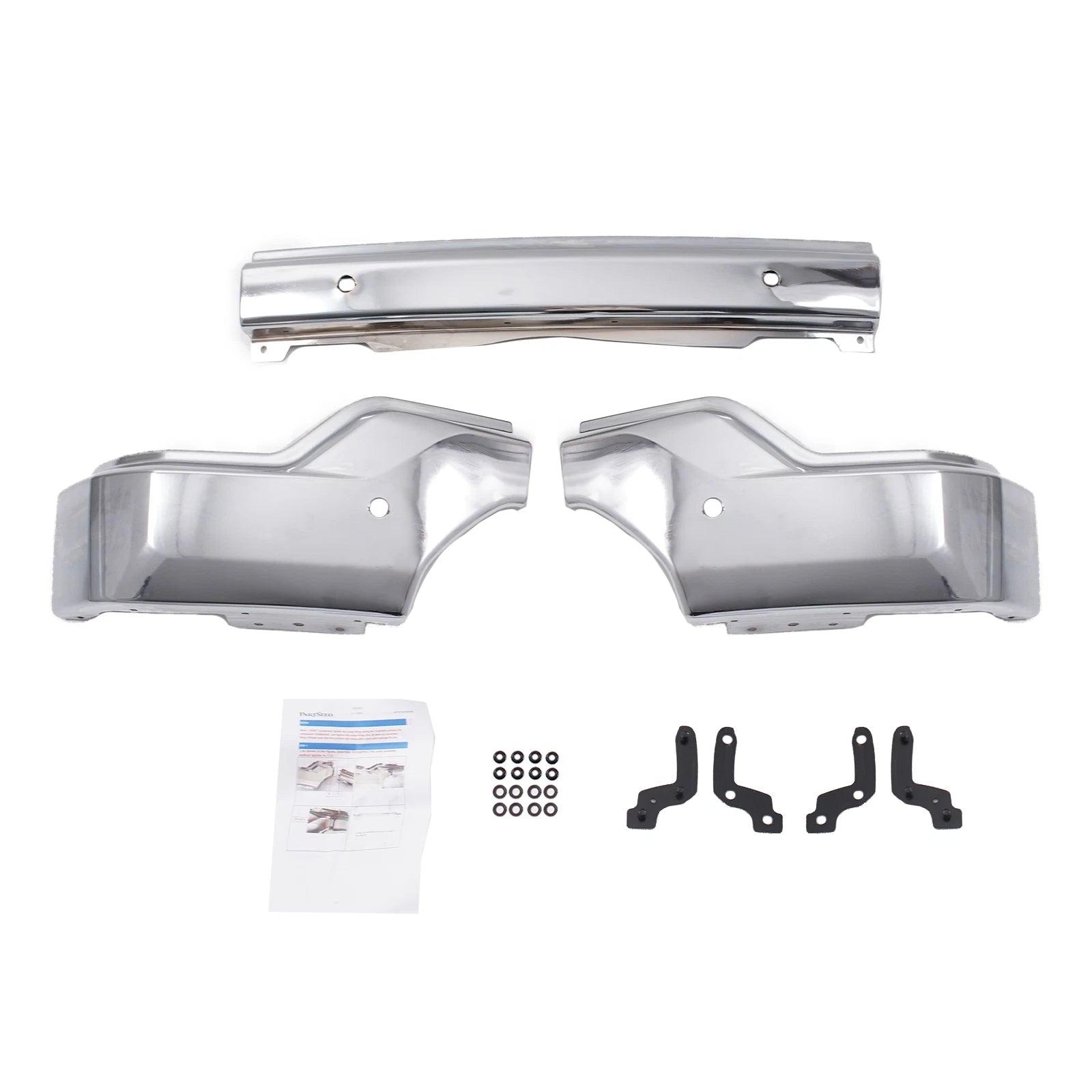 Chrome Steel Front Bumper for GMC Sierra 1500 (2019–2021) w/ Park Sensors