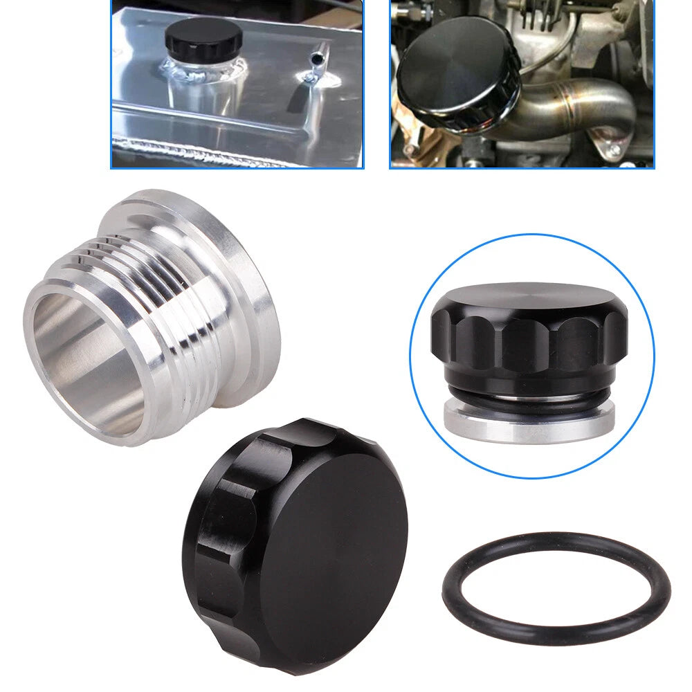 2X 1" Aluminium Alloy Weld On Filler Neck and Cap for Oil