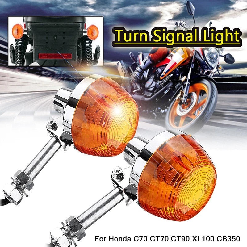 8mm Turn Signal Indicator Light for C70 CT70 CT90 XL100 CB350 (1970–1979)