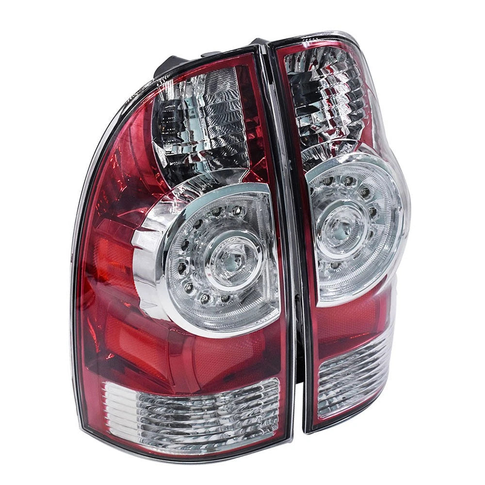 Set of 2 LED Chrome Tail Lights for Toyota Tacoma (2005–2015)