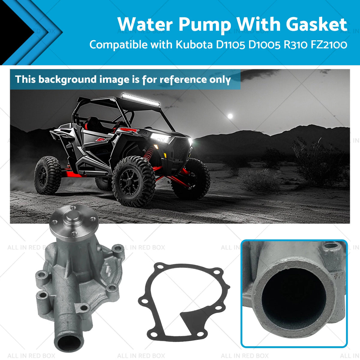 Water Pump with Gasket for Kubota D1105 D1005 R310 FZ2100 (6680278)