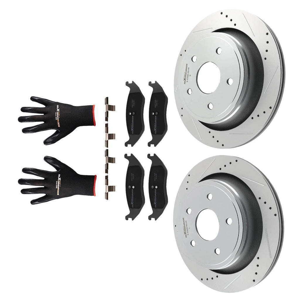 Rear Brake Disc & Ceramic Brake Pads Kit for Dodge Durango (2004–2009) S-53006 P-967