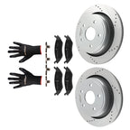 Rear Brake Disc & Ceramic Brake Pads Kit for Dodge Durango (2004–2009) S-53006 P-967