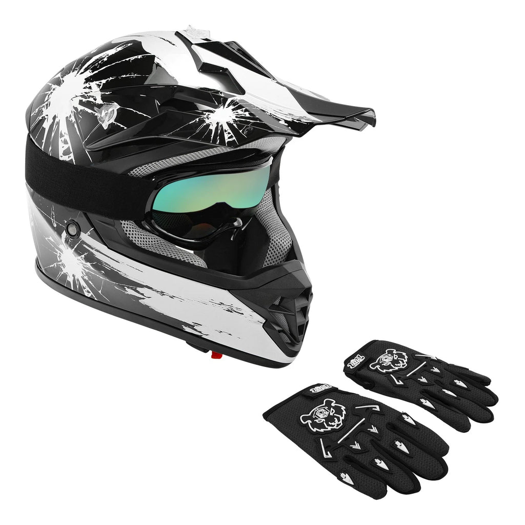 Youth ATV Helmet for Kids Motocross Full Face Off Road (DOT Approved)