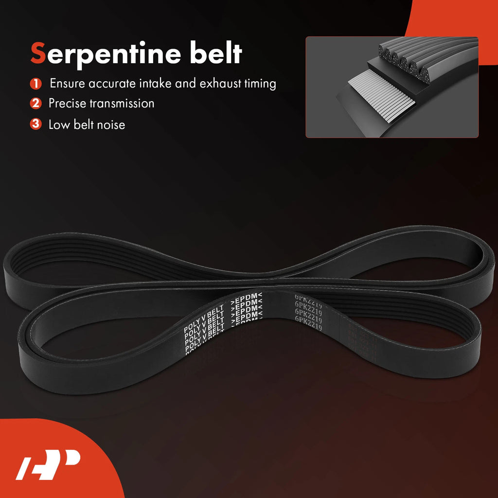 3X Serpentine Belt Drive Component Kit for Ford Focus (2007-2011)