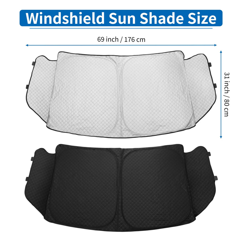 Car Window Cover for Suzuki Spacia MK04 (2013–2020) Aluminum Film Foldable Black