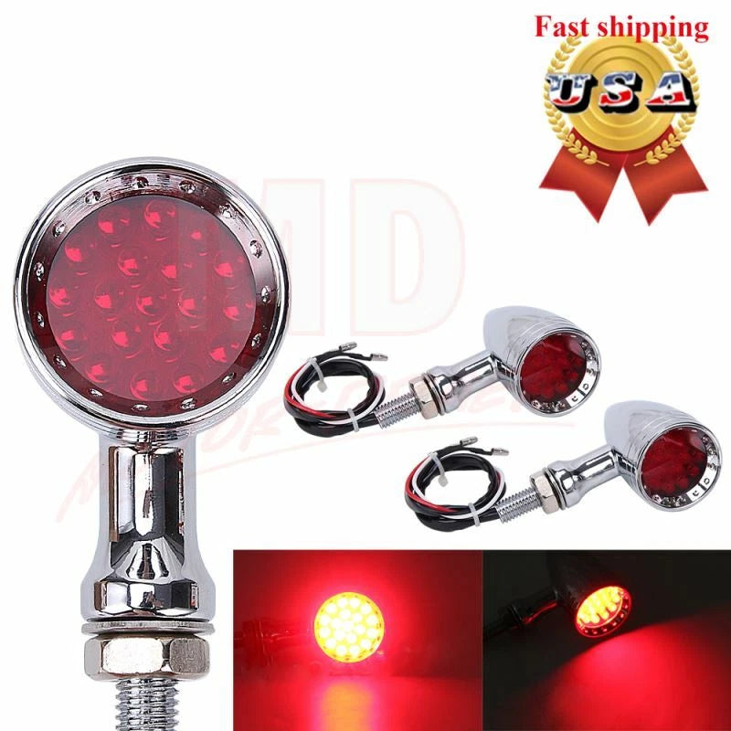 LED Bullet Turn Signal Tail Lights for Harley Bobber Cafe