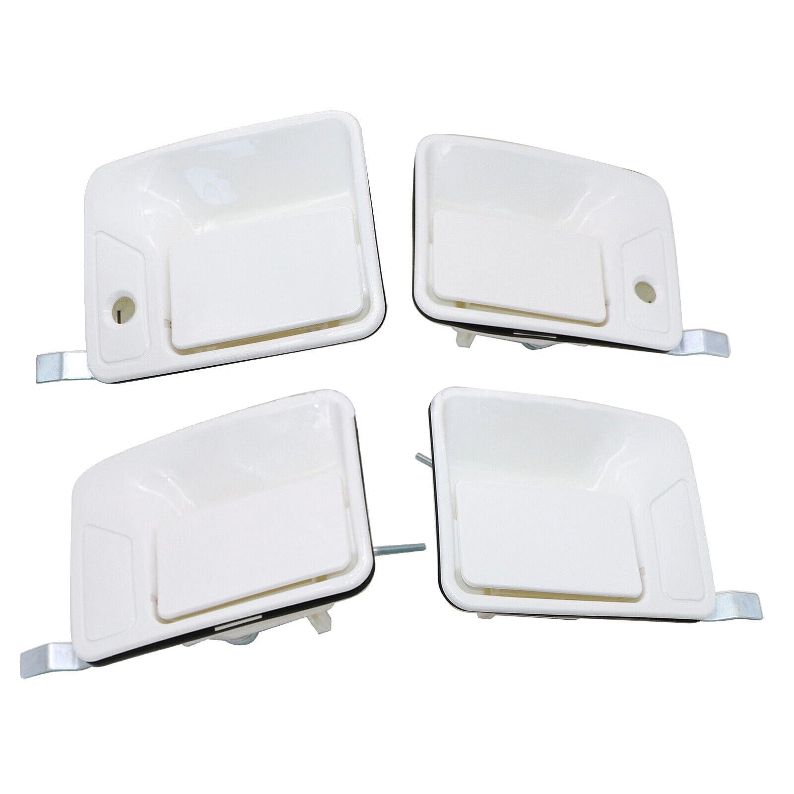 Set of 4 Door Handles for Ford Super Duty F250 (1999–2016) - Oxford White