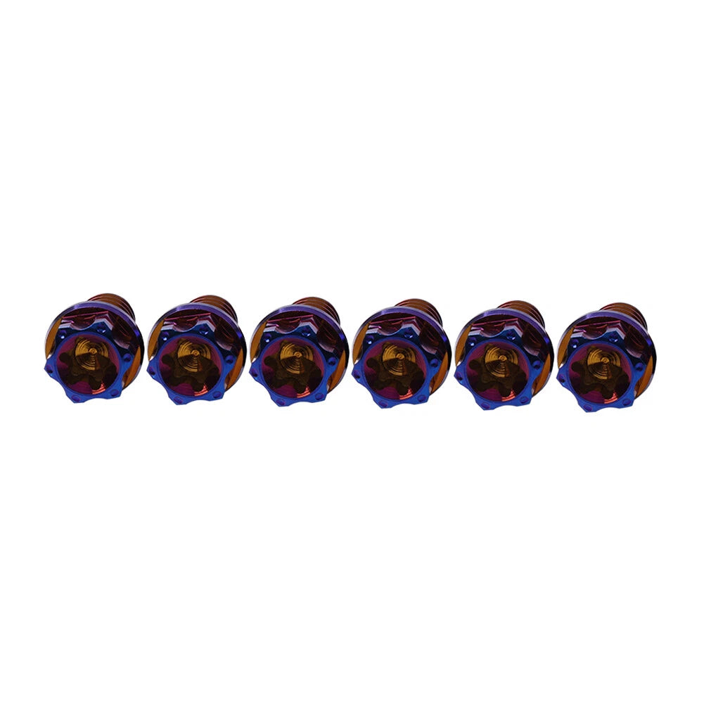 6pcs Titanium Torx Head Flange Bolts M8x20mm for Motorcycle