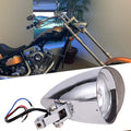 Chrome 4.5" Bullet Headlight Lamp for Harley Dyna Softail