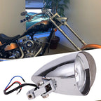 Chrome 4.5" Bullet Headlight Lamp for Harley Dyna Softail
