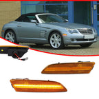Amber Lens Yellow LED Side Marker Lights for Chrysler Crossfire (2004–2008)