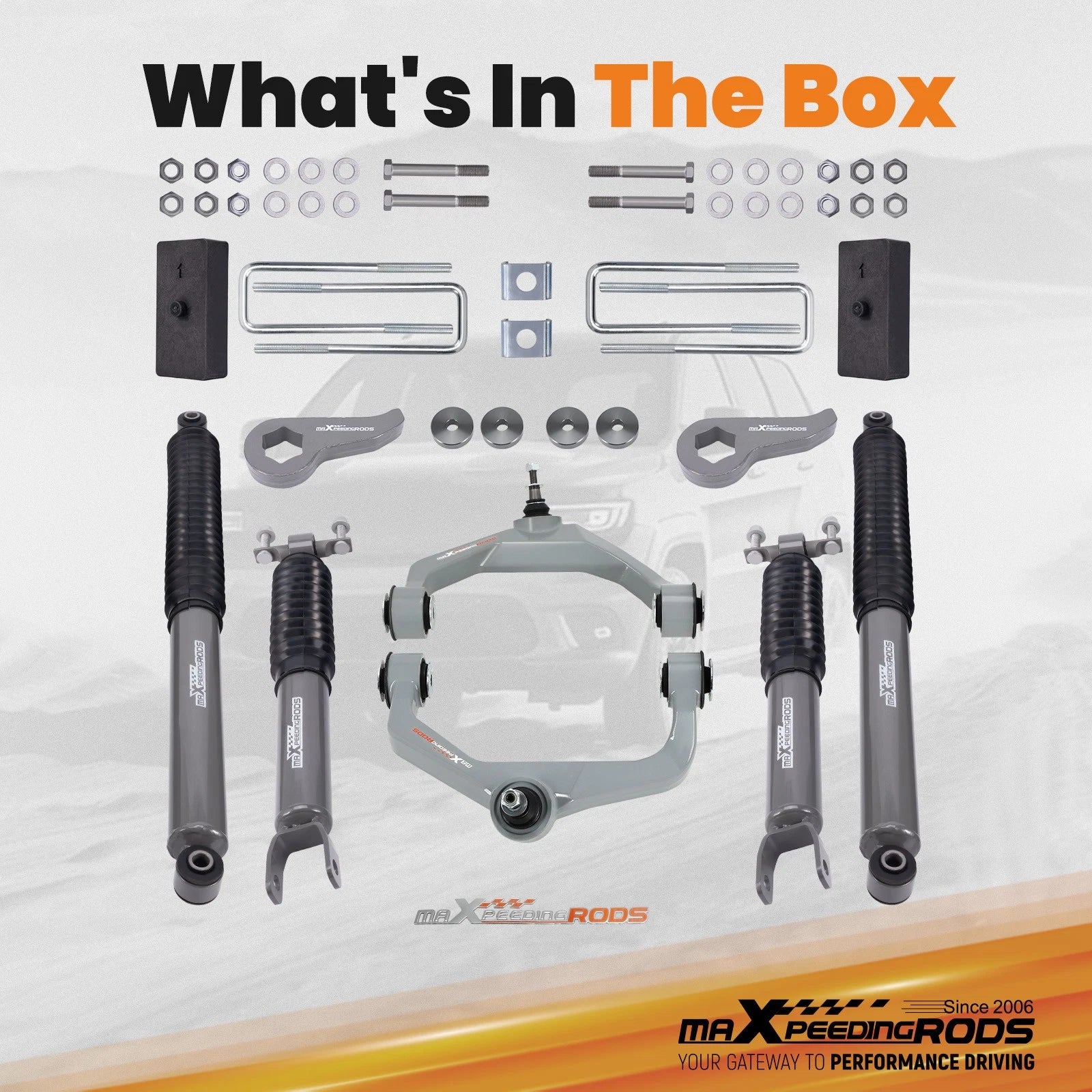 3.5" Suspension Lift Kit with Shocks for Chevy GMC 2500HD/3500HD (2011–2019)