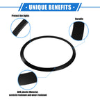 Pair Front Side Headlight Trim Rings for BMW Mini F55 F56 F57 (2014–2021) Black