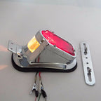 Chrome Tombstone Skull Flame Maltese Cross Brake Tail Light for Harley