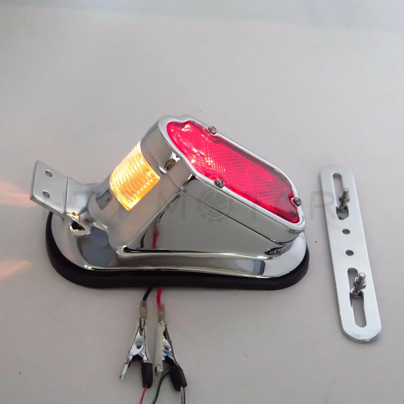 Chrome Tombstone Skull Flame Maltese Cross Brake Tail Light for Harley