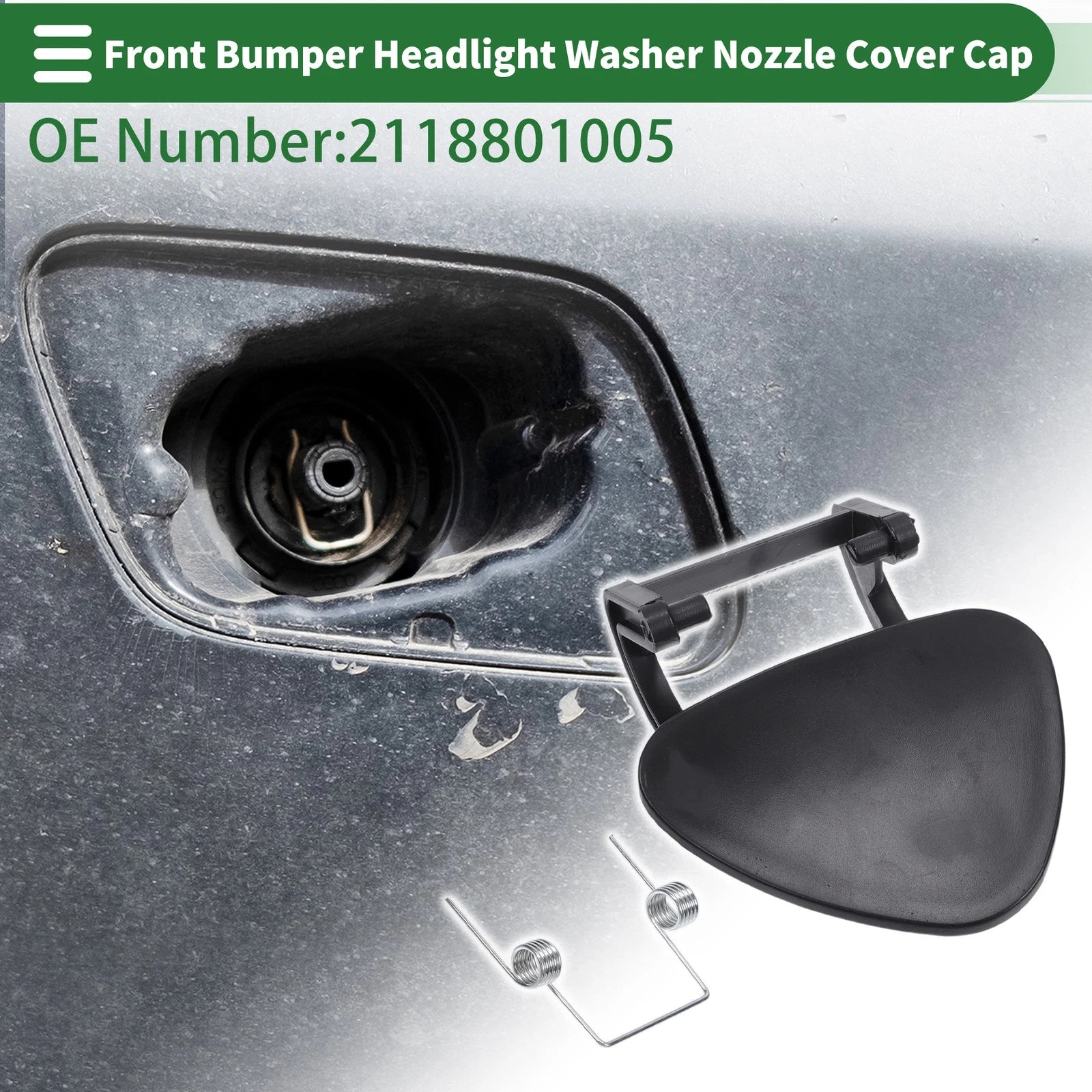 Bumper Headlight Washer Nozzle Cover Cap for Mercedes-Benz E350 (2006–2009)