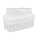 2X Transparent Jewelry Bead Storage Boxes Clear Organizer Container