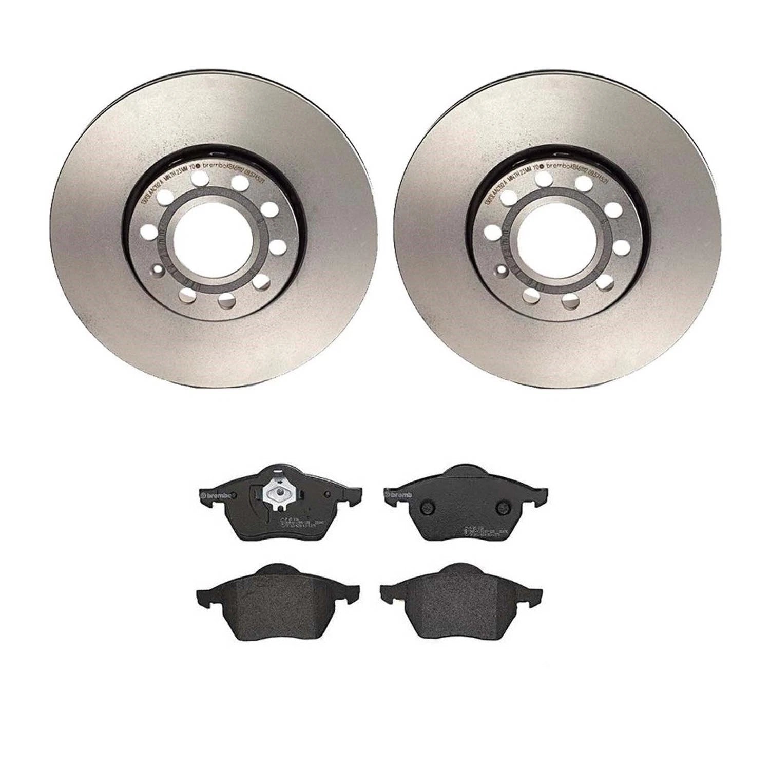 Brembo Front Brake Kit Disc Rotors 288mm & Low-Met Pads for Audi A4 (1996–2001)
