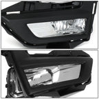 Pair of Chrome Housing Front Fog Lights for Nissan Rogue (2017–2018)