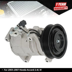 A/C Compressor and Clutch for Honda Accord (2003–2007)