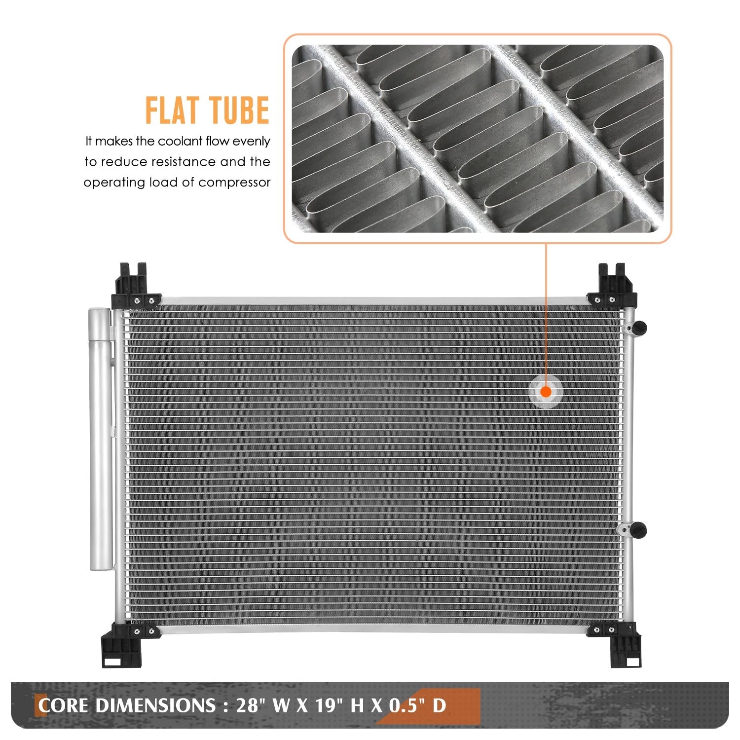 A/C Condenser for Lexus RX350/RX350L (2016–2019) Aluminum Core