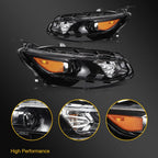 Black Housing Headlight with Bulbs for Chevrolet Malibu (2016–2018)
