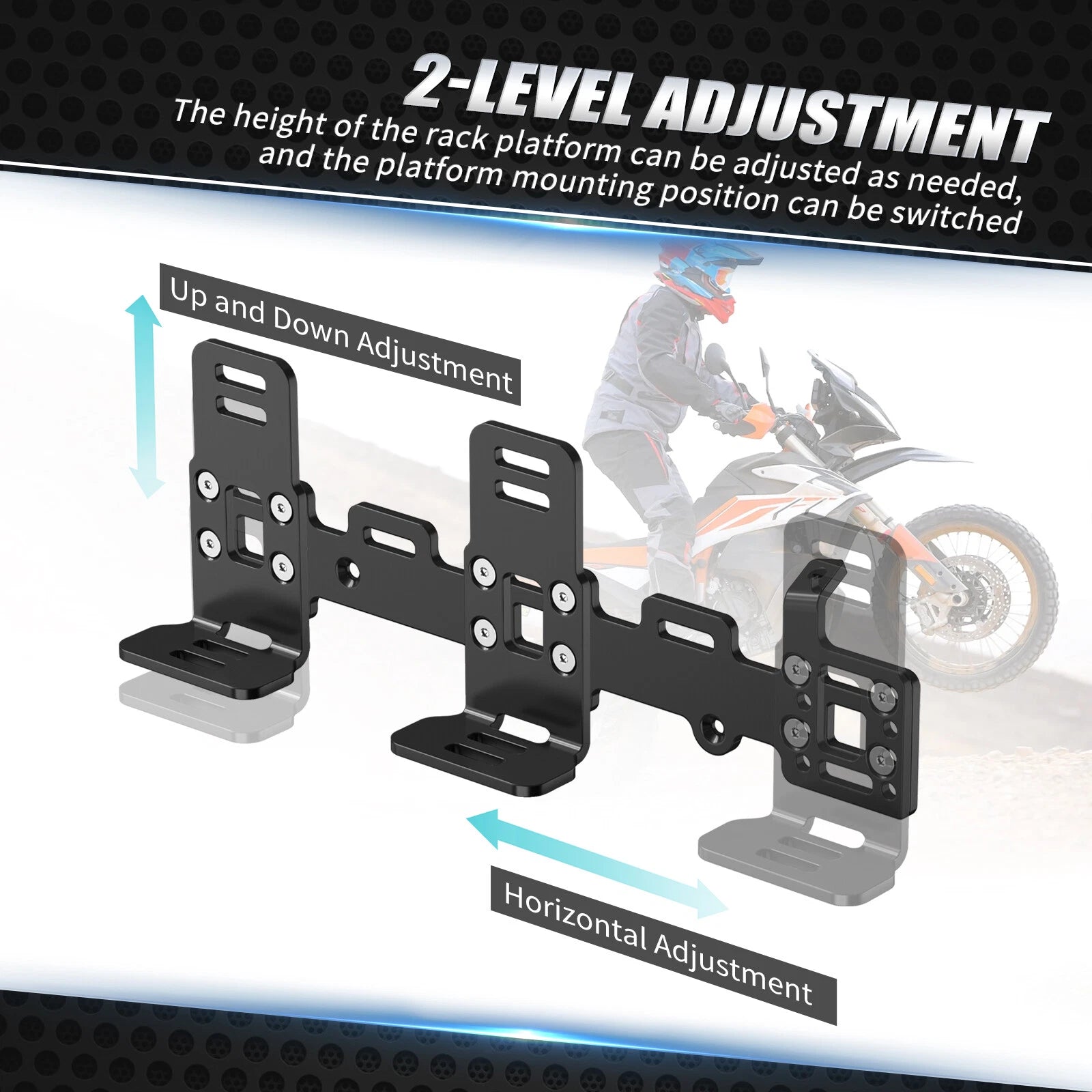 Pair Anodized L-shaped Luggage Side Rack Bracket for KTM 790 Adventure (2019–2024)