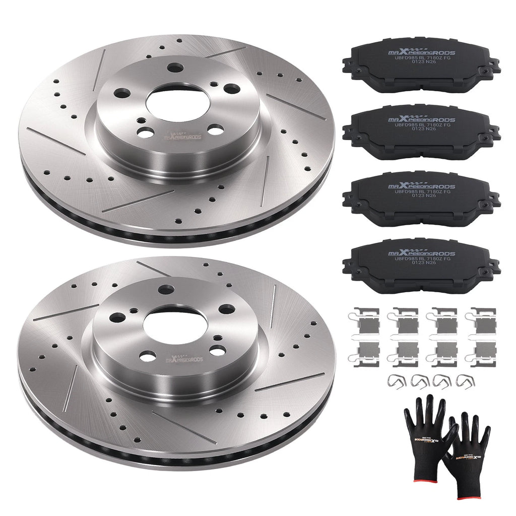 Front Brake Rotors and Pads Kit for Toyota Corolla Matrix (2009–2019)