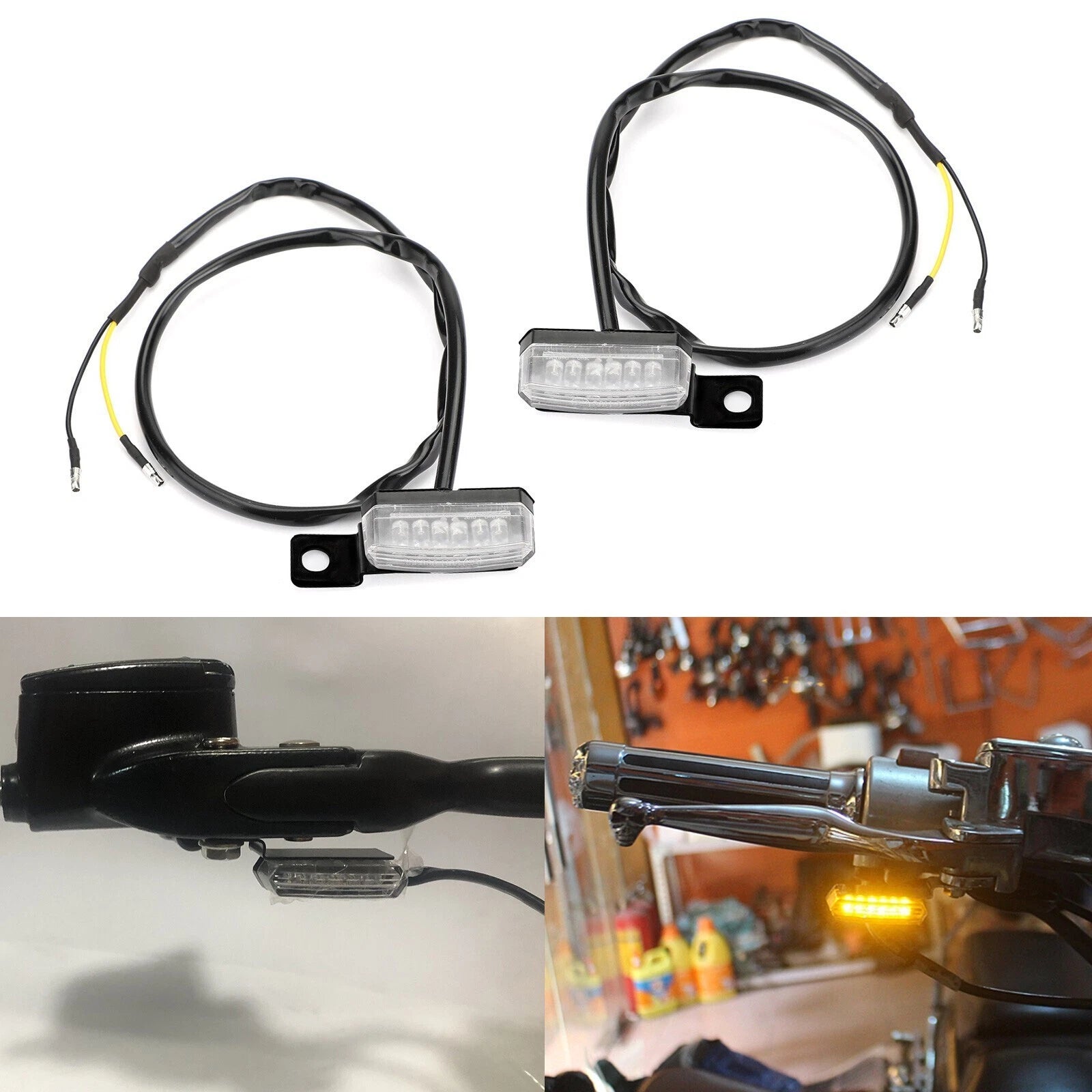 1 Pair LED Front Turn Signal Lamp for Universal Motorcycle