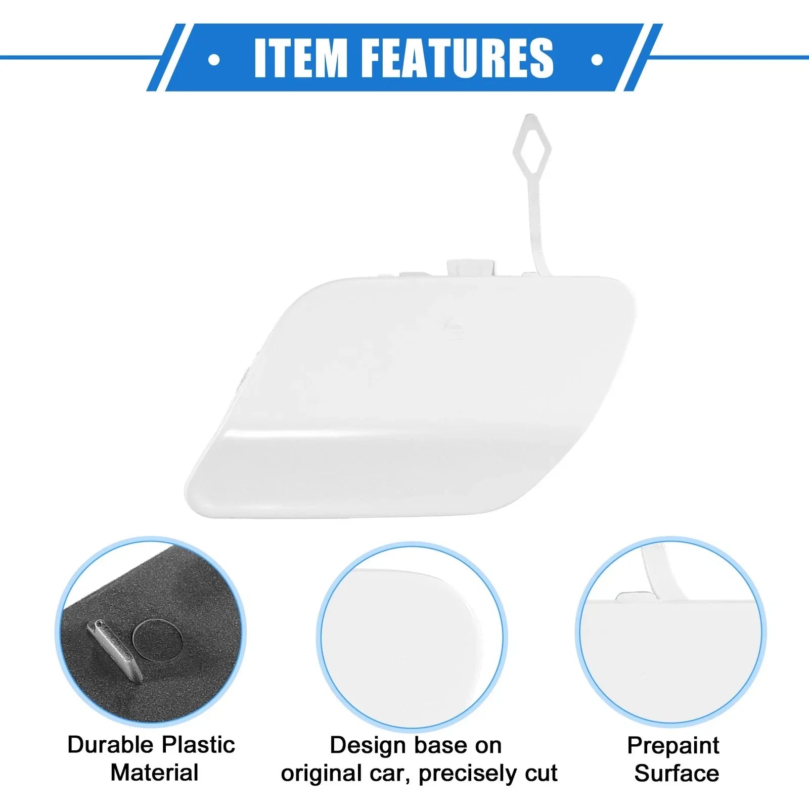Car Rear Bumper Tow Hook Eye Cover for Mercedes-Benz C300 (2015-2021)