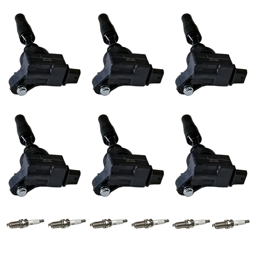 Set of 6 Ignition Coils & Iridium Spark Plugs for Cadillac ATS CT6 CTS XT5 (2013–2020)