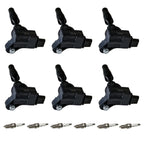 Set of 6 Ignition Coils & Iridium Spark Plugs for Cadillac ATS CT6 CTS XT5 (2013–2020)