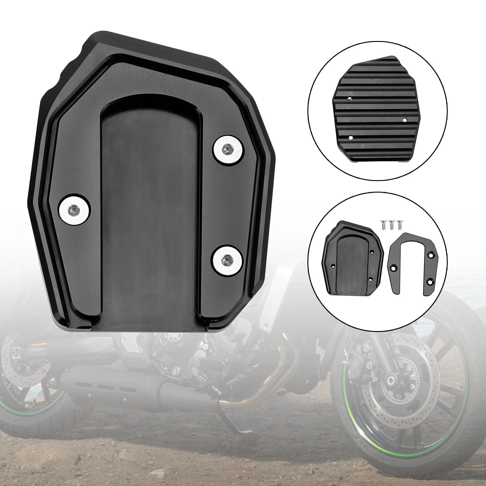 Kickstand Enlarger Plate Pad for Kawasaki Vulcan S 650 VN650 (2015–2021)