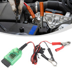 OBD Battery Memory Saver Clip with Digital Voltage Display for Auto