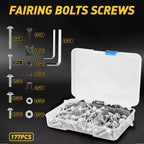 177pcs Fairing Bolt Screw Kit for Kawasaki Yamaha (Fit Models)