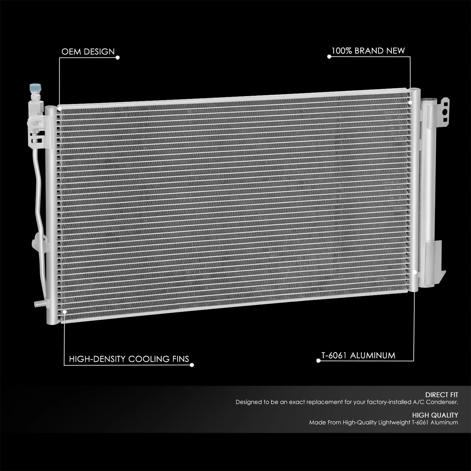 A/C Condenser for Mercedes-Benz SLK300 SLK350 (2009–2011) Aluminum Core
