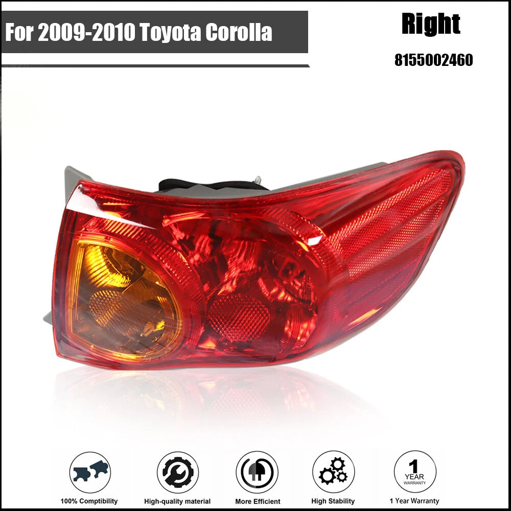 Outer Tail Light Lamp for Toyota Corolla (2009–2010)