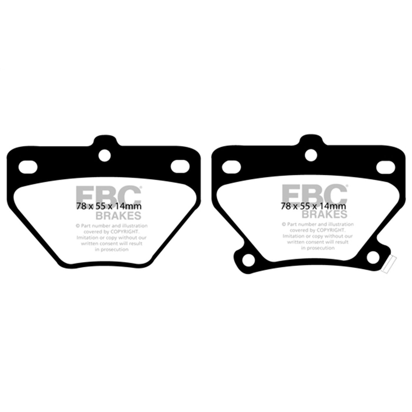 Set of 2 Brake Pads for Toyota Corolla, Pontiac Vibe, Matrix