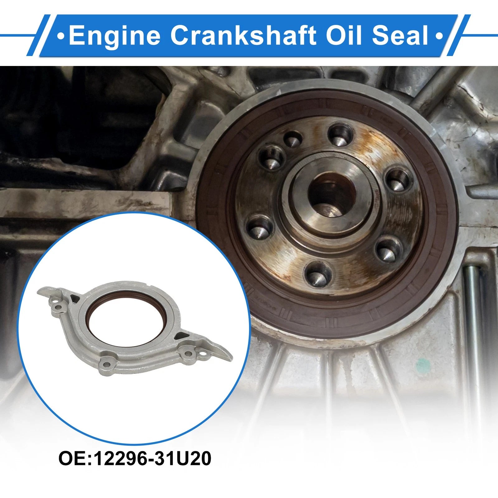 1Pc Rear Crankshaft Oil Seal for Nissan Maxima Murano (2000–2006) No.12296-31U20