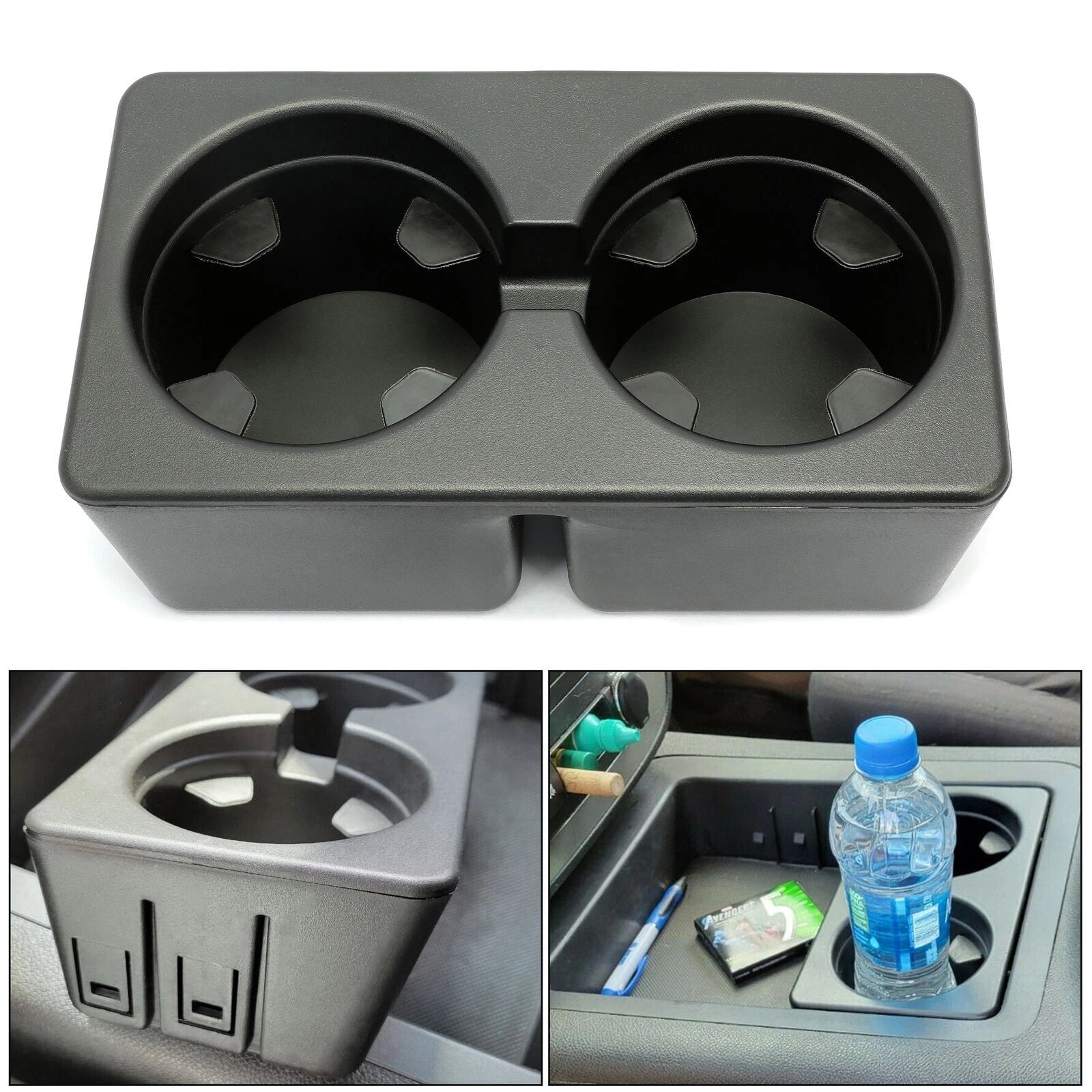 Dual Console Cup Holder Insert for Chevy Silverado Tahoe GMC Sierra (2007–2014)