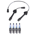 Denso Wire Set & Iridium Spark Plug Kit for Mazda Protege (L4)
