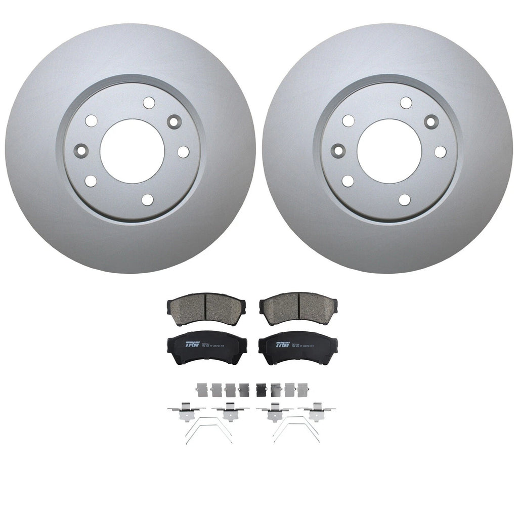 Front Brake Kit with 299mm Rotors & TRW Pro Ceramic Pads for Fusion MKZ Zephyr (2006–2012)