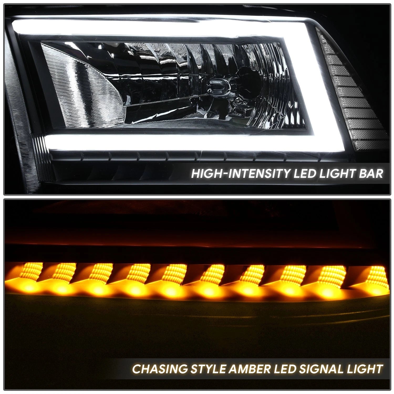 C-LED DRL Sequential Turn Signal Headlights for RAM 1500 (2009–2024)