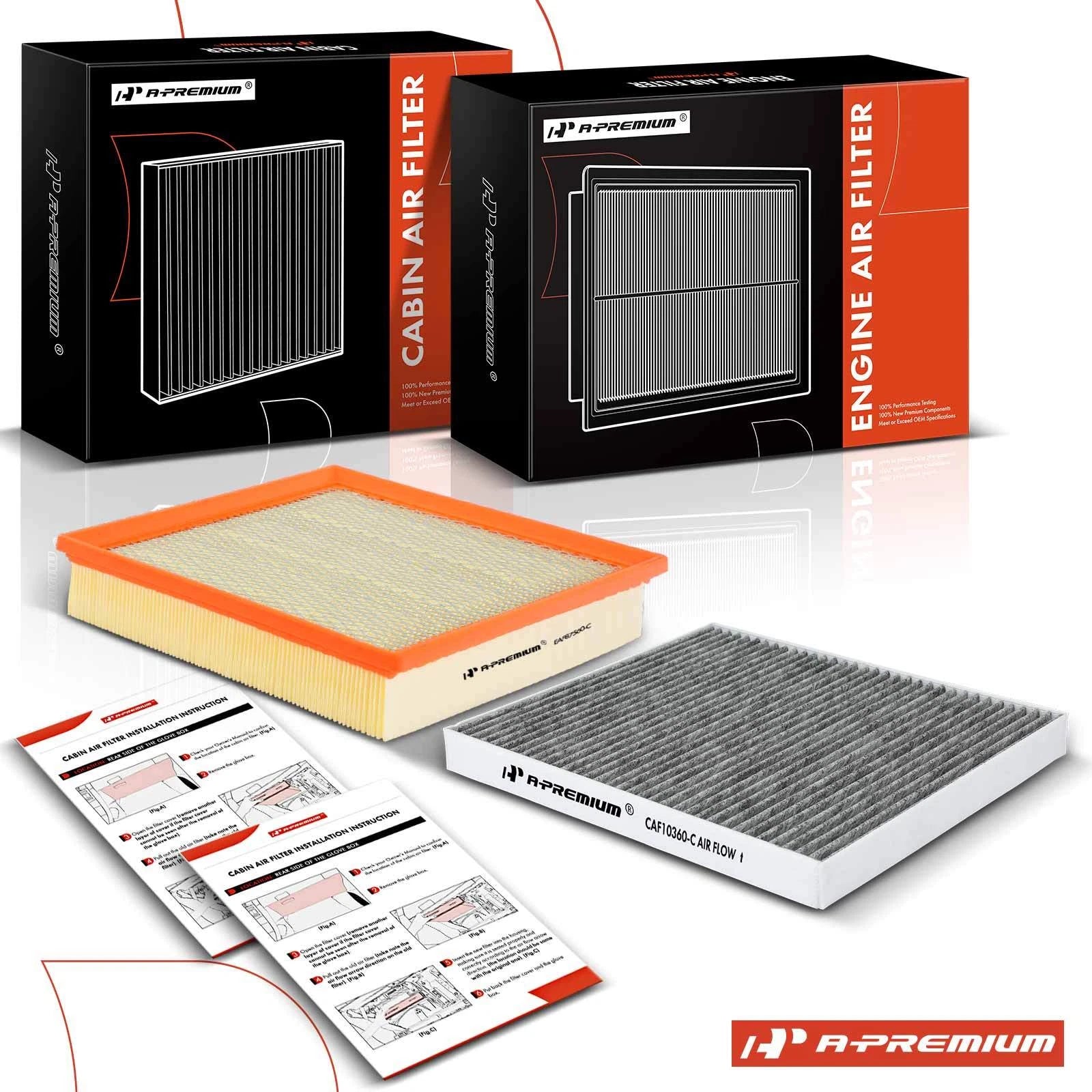 Engine & Cabin Air Filter for Chevy Silverado 1500 Tahoe GMC (2003–2004)