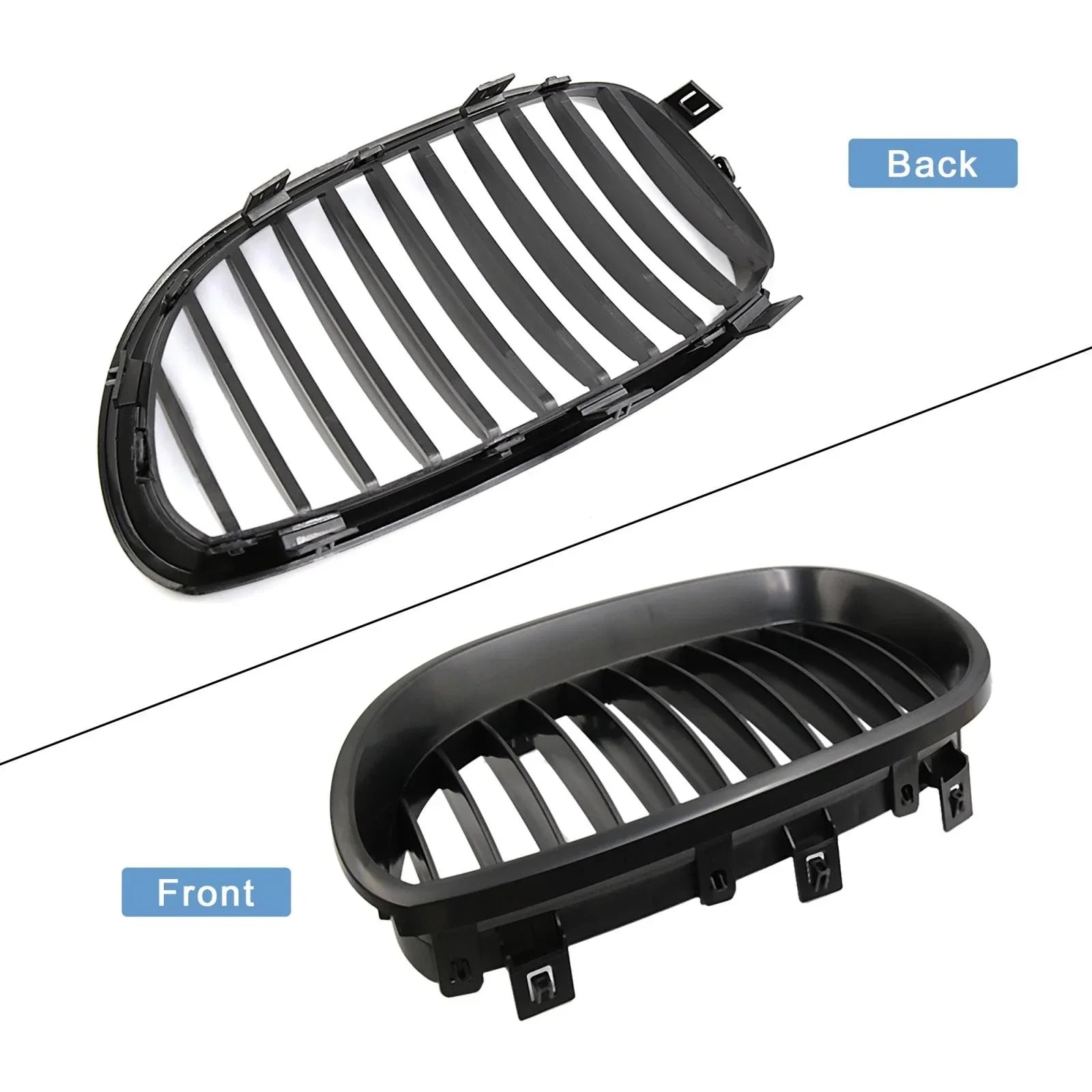 Matte Black Grill for BMW E60/E61 528i 535i 525i 530i 530xi 545i M5 (2003-2009)